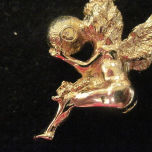 FLASH SALE AUTHENTIC SWAROVSKI SIGNED ANGEL Pendant with 32"  NECKLACE - Picture 5 of 5